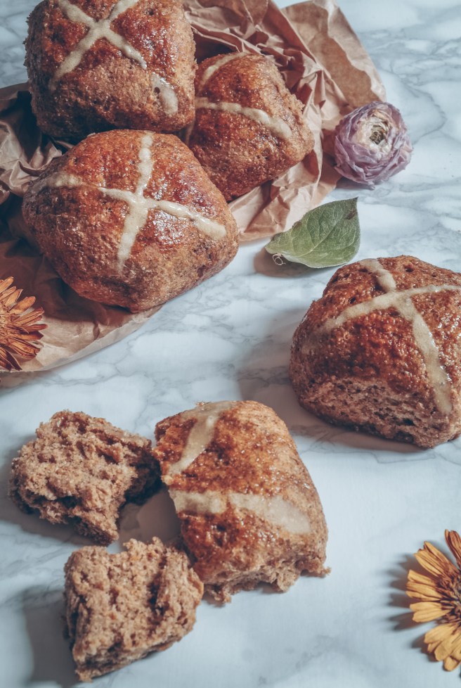 pumpkin hot cross buns