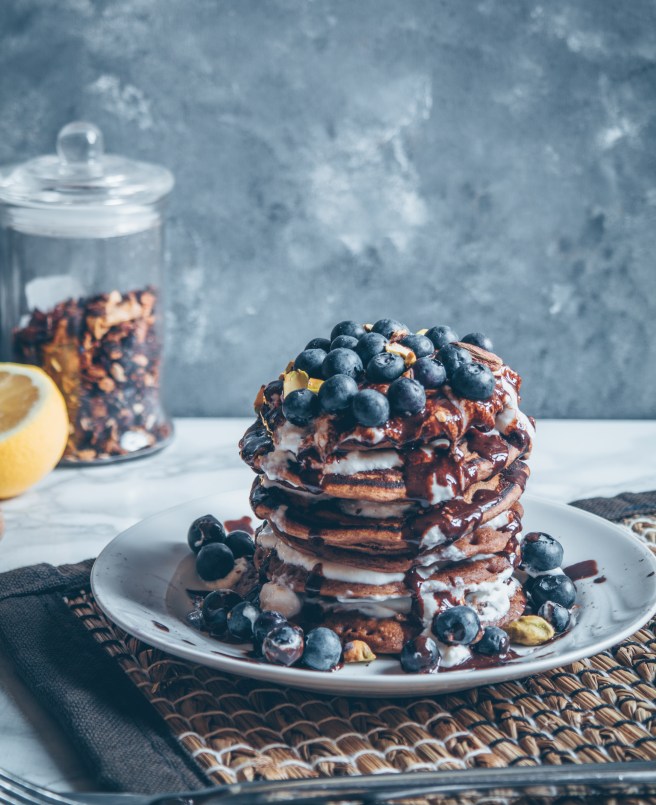 sugar free blueberry pancake