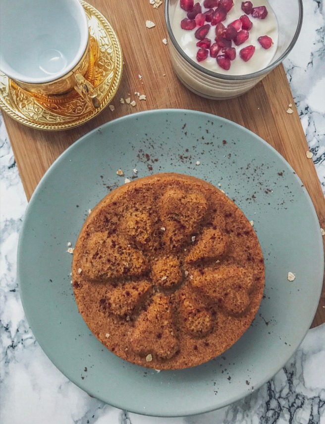 vegan oat apple cake sugar free