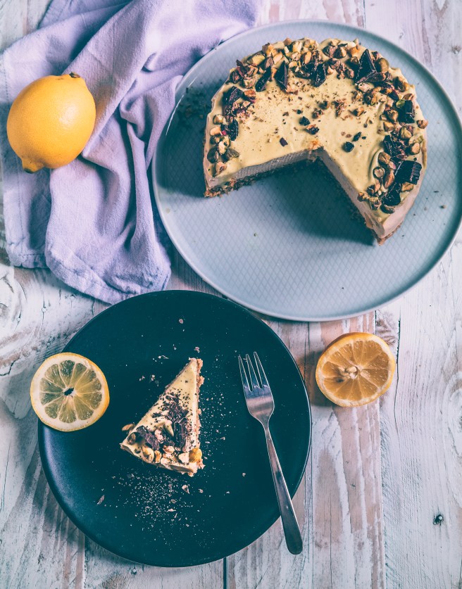 cheesecake vegana limone