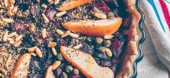 torta salata senza glutine radicchio e pere